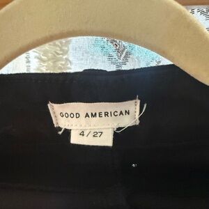 Good American Black Pants with Branded Waist Label